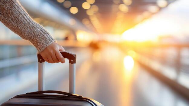 mindful solo traveler waits for flight